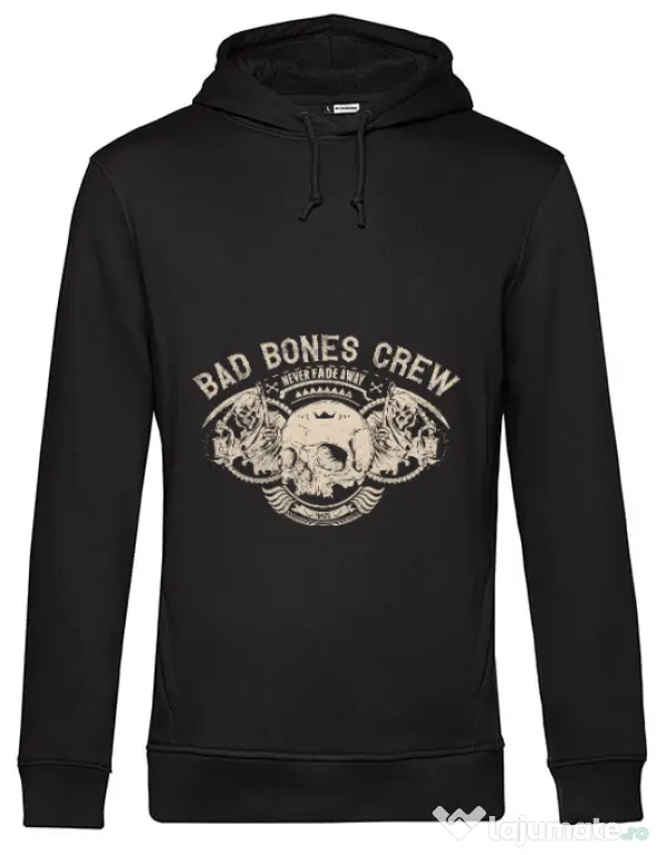 Hoodie barbat cu gluga Grim reaper Negru