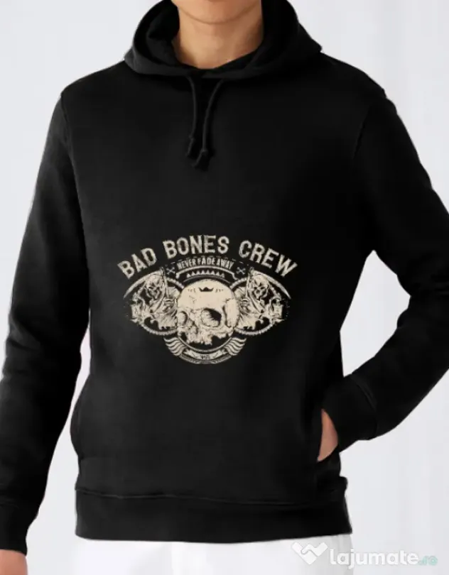 Hoodie barbat cu gluga Grim reaper Negru