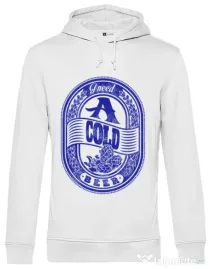 Hoodie barbat cu gluga I need beer Alb
