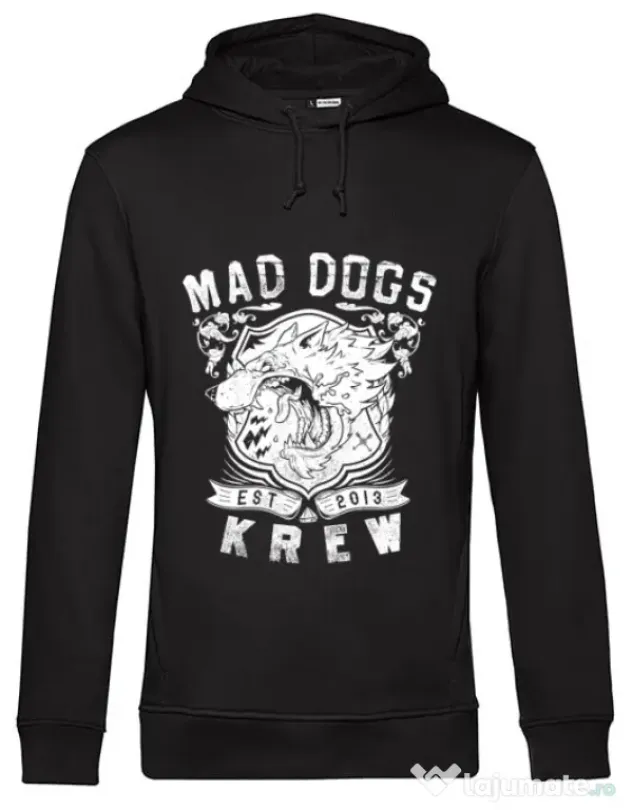 Hoodie barbat cu gluga Mad dogs krew Negru