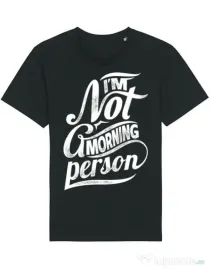 Tricou STANLEY STELLA barbat Not a morning person Negru