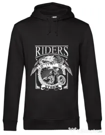 Hoodie barbat cu gluga Riders on the storm Negru