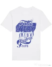 Tricou STANLEY STELLA barbat Take every risk Alb