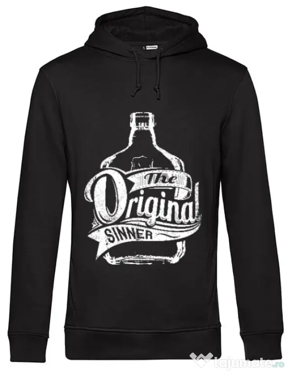 Hoodie barbat cu gluga The original sinner Negru