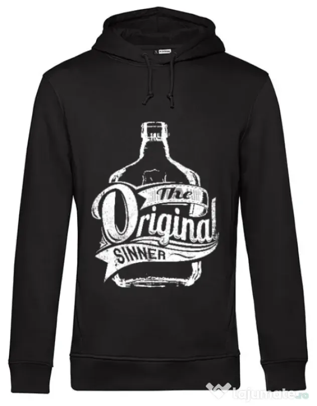 Hoodie barbat cu gluga The original sinner Negru