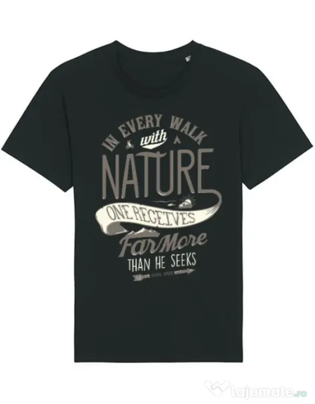 Tricou STANLEY STELLA barbat Walk of nature Negru