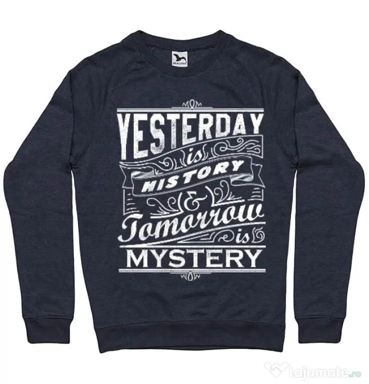 Bluza ADLER barbat Yesterday is history Denim inchis