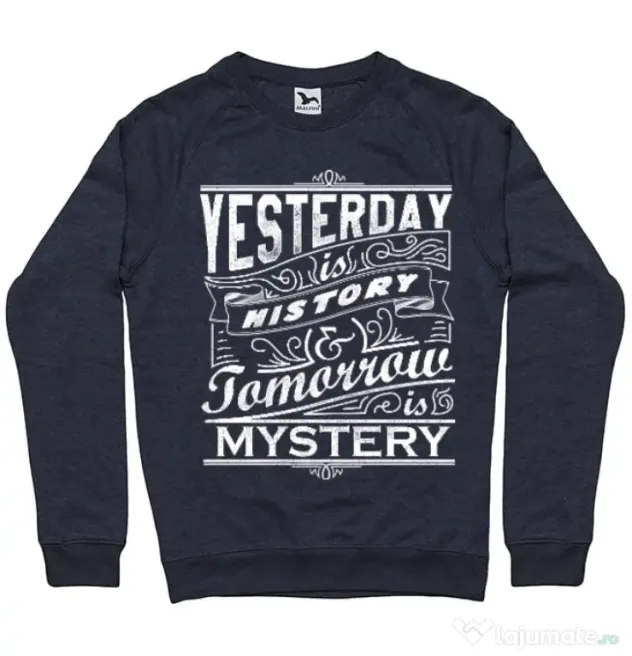 Bluza ADLER barbat Yesterday is history Denim inchis