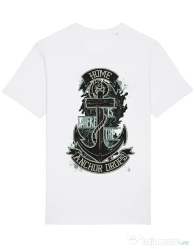 Tricou STANLEY STELLA barbat The anchor drops Alb