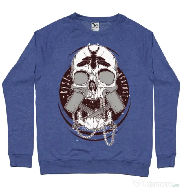Bluza ADLER barbat Rise against Albastru melanj