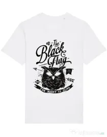 Tricou STANLEY STELLA barbat The black flag owl Alb