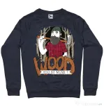 Bluza ADLER barbat Wood you be mine Denim inchis