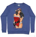 Bluza ADLER barbat Sexy Santa Girl Albastru melanj