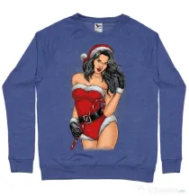 Bluza ADLER barbat Sexy Santa Girl Albastru melanj