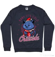 Bluza ADLER barbat Its cold outside Denim inchis
