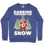 Bluza ADLER barbat Dabbing Santa Albastru melanj