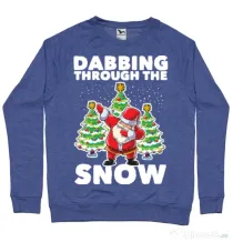 Bluza ADLER barbat Dabbing Santa Albastru melanj