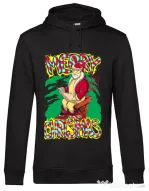 Hoodie barbat cu gluga Naughty Santa Negru