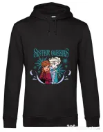 Hoodie barbat cu gluga Sister Queens Negru