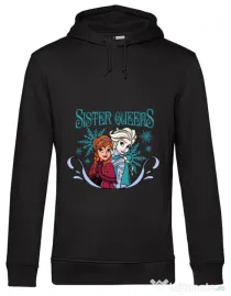 Hoodie barbat cu gluga Sister Queens Negru