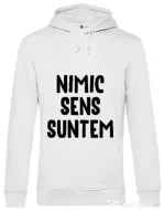Hoodie barbat cu gluga Nu are sens 1 Alb