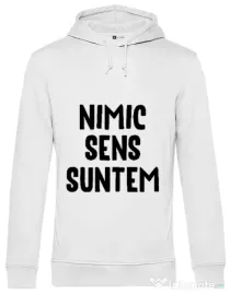 Hoodie barbat cu gluga Nu are sens 1 Alb