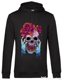Hoodie barbat cu gluga Hand skull Negru