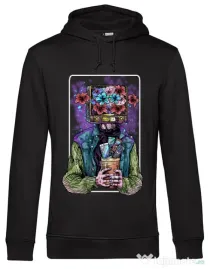 Hoodie barbat cu gluga Human milenial Negru