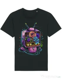 Tricou STANLEY STELLA barbat Flower television Negru