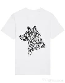 Tricou STANLEY STELLA barbat A Dog Makes You Rich Alb
