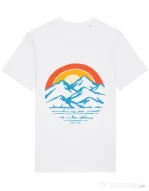 Tricou STANLEY STELLA barbat Mountain and rainbow Alb