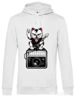 Hoodie barbat cu gluga Lets rock Alb