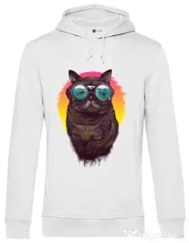 Hoodie barbat cu gluga Underwater punk Alb