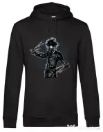 Hoodie barbat cu gluga Gas mask scissor Negru