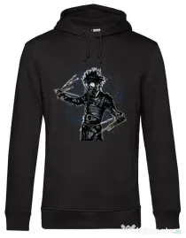 Hoodie barbat cu gluga Gas mask scissor Negru