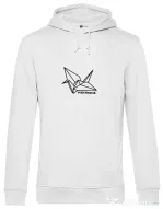 Hoodie barbat cu gluga Swan Alb