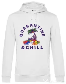 Hoodie barbat cu gluga Rubik island Alb
