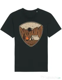 Tricou STANLEY STELLA barbat Camp cliffs Negru