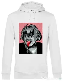 Hoodie barbat cu gluga Albert Kisstein Alb