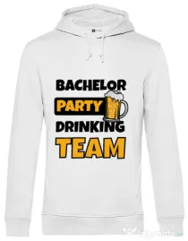 Hoodie Petrecerea burlacilor B&C Bachelor Party Alb