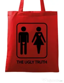 Sacosa personalizata Burlaci The ugly truth Rosu