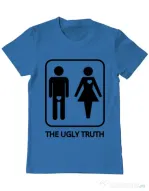 Tricou Burlaci ADLER The ugly truth Albastru azuriu