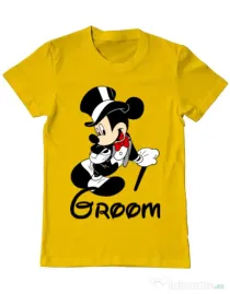 Tricou Mire ADLER Groom Mickey Galben
