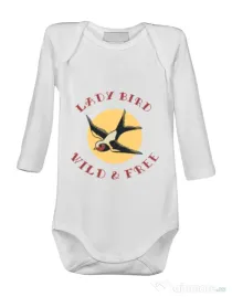Baby body Ladybird Alb