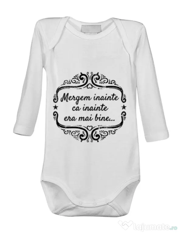 Baby body Mergem inainte Alb