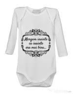 Baby body Mergem inainte Alb