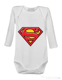Baby body Superman Alb