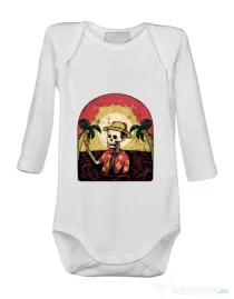 Baby body Welcome to My Paradise Alb