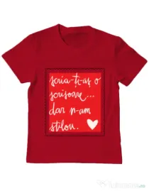 Tricou ADLER copil Nu am stilou Rosu
