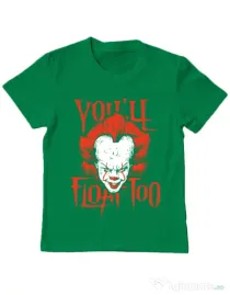 Tricou ADLER copil You ll float too Verde mediu